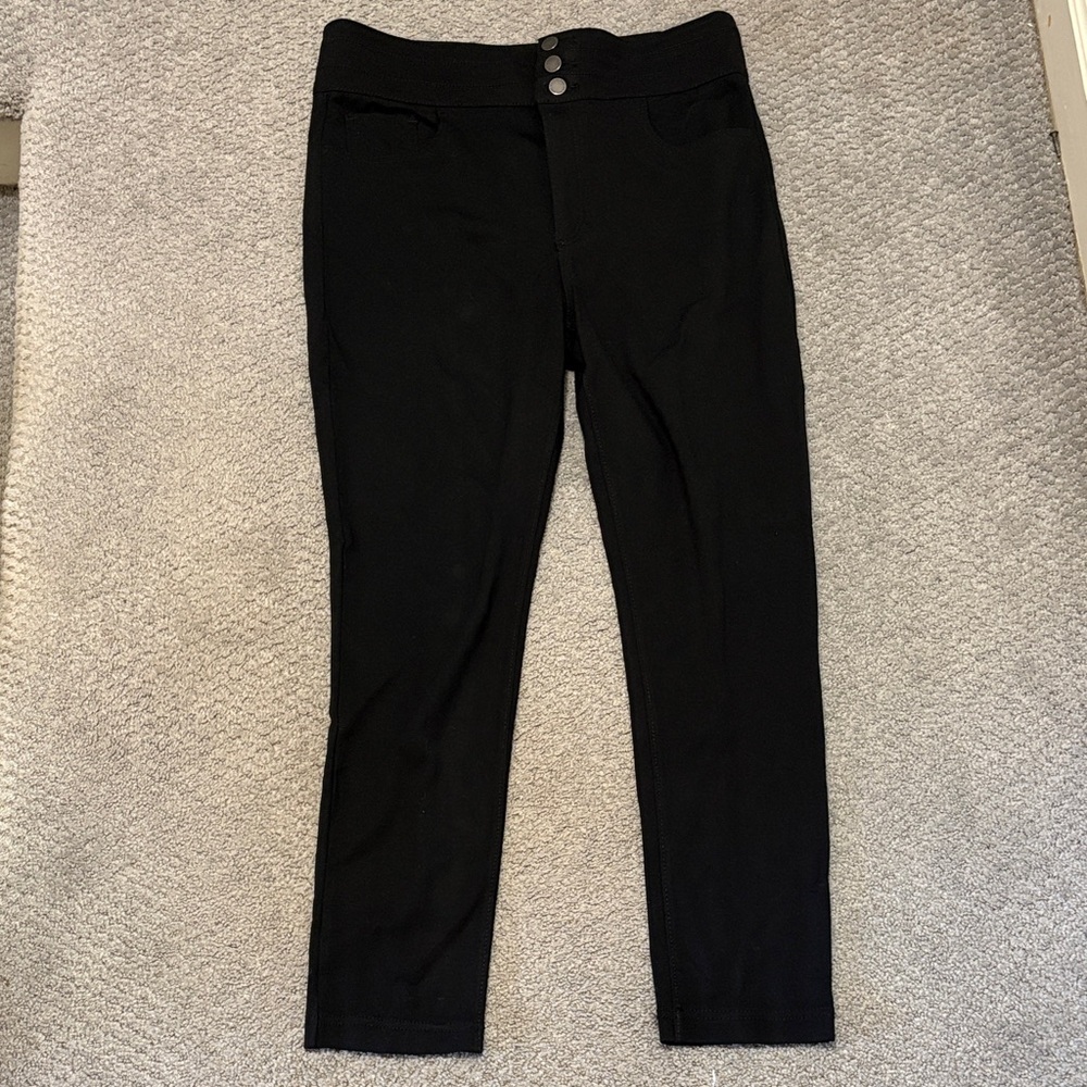 Ann Taylor Black High-Waist Jean Leggings